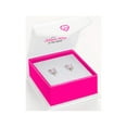thumbnail image 6 of 925 Sterling Silver Small Cubic Zirconia Butterfly Girls Screw Back Earrings, 6 of 8