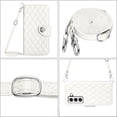 thumbnail image 4 of for Samsung Galaxy S23 Wallet Case, Elegant Card Holder Cash Slot PU Leather Kickstand Shoulder Strap Shockproof Protective Flip Women Girls Case Cover for Samsung Galaxy S23, White, 4 of 6