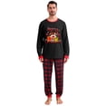thumbnail image 1 of Argulvti Family Matching Christmas Pajama Set, Reindeer Print Long Sleeve Tops Plaid Elastic Waist Pants for Fall Winter, 1 of 9