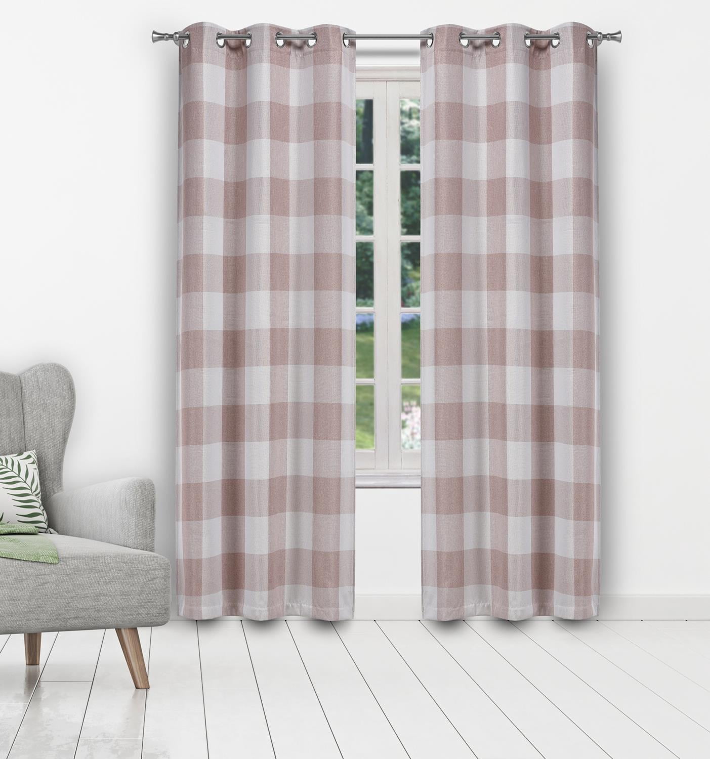 Aaron Buffalo Check Window Curtain Set - Walmart.com