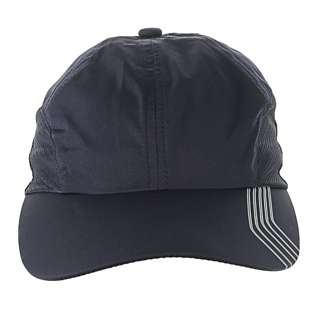 1 gorro de malla ajustable con visera para exteriores, de secado rápido, para hombre y mujer (azul oscuro)