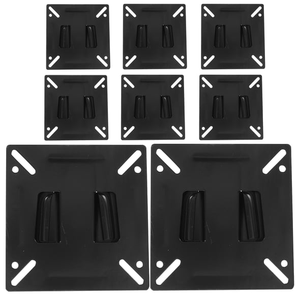 FESTFENDS 8Pcs DIY Adjustable Black Monitor Wall Mount Bracket with Quick Installation for Home Use