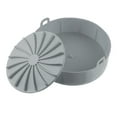 thumbnail image 2 of Air Fryer Pot Silicona Air Fryer Basket Sartén antiadherente resistente al calor, Pequeña, 16cm, Gris kenally HA002998-01, 2 of 7