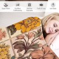 thumbnail image 4 of Manta de vellón con diseño floral bohemio, cortinas de cocina con flores bohemias de los años 60 y 70, manta de vellón de felpa premium ligera, suave y cálida, estilo retro chic, para viajes,, 4 of 8