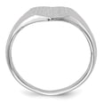 thumbnail image 4 of Auriga Fine Jewelry 14K White Gold 7.5x8.0 mm Closed Back Heart Signet Ring Size 5 for Women, 4 of 7