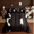thumbnail image 3 of jejeloiu Cattle Hide Full Size Comforter Sets,Cow Print Bedding Comforter Set,Aztec Geometric Stripes Bedding Sets,Breathable Bedroom Decor Reversible,3-Piece, 3 of 10