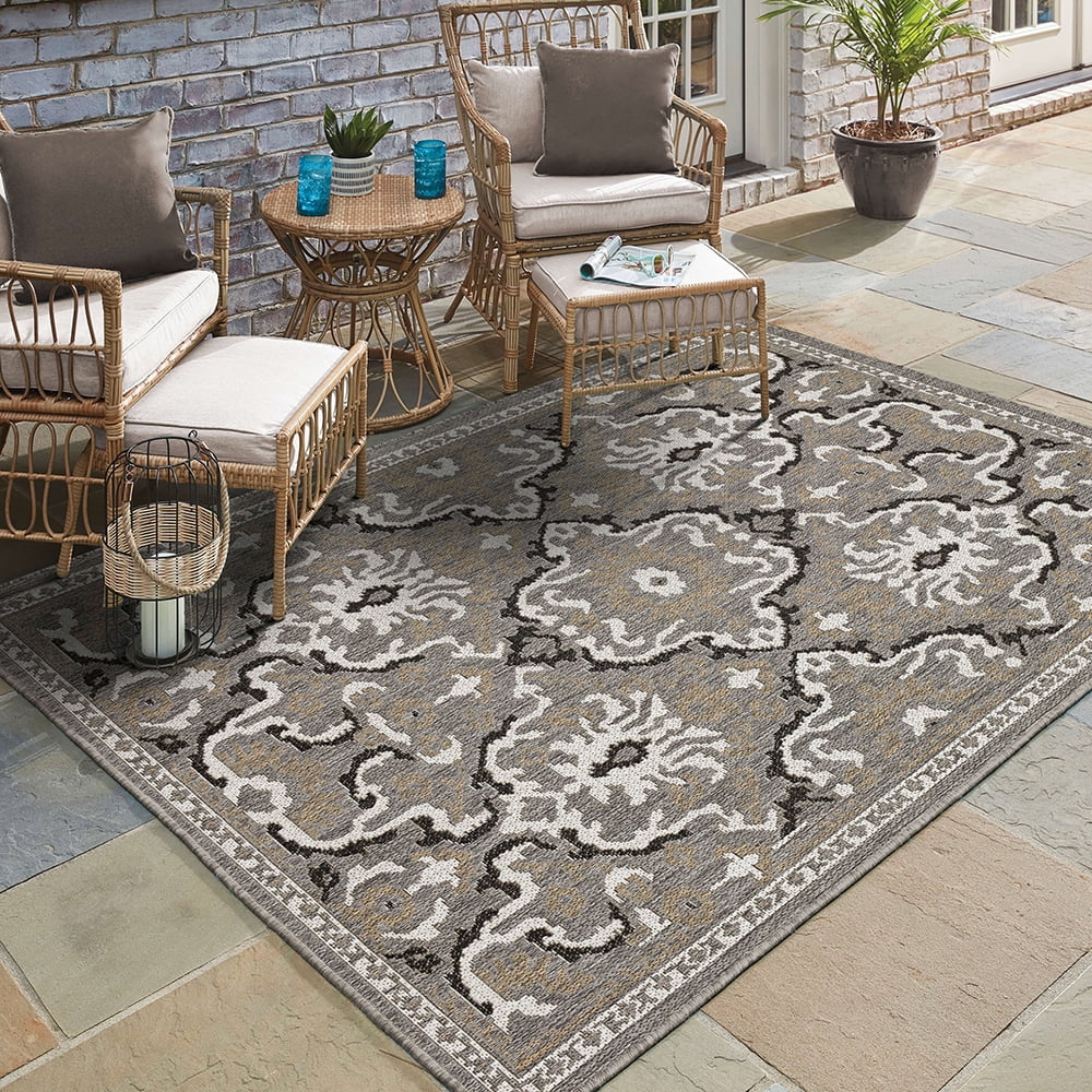 Mohawk Home Ravello Outdoor Area Rug, Taupe, 5' 3" x 7' 6"