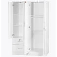 thumbnail image 5 of Home Square 2-Piece Set with Full Captains Bed and 4-Doors 2-Drawers Armoire, 5 of 9
