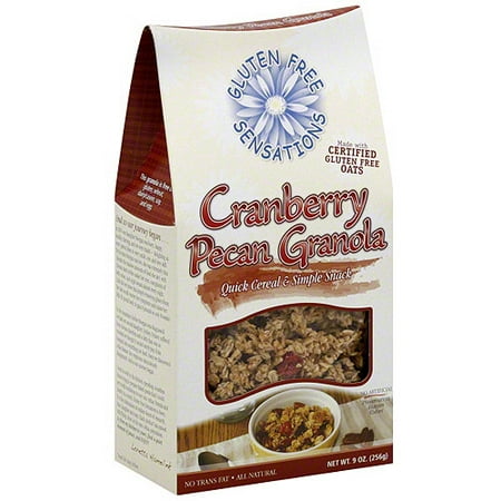 Gluten Free Sensations Cranberry Pecan Granola, 9 oz (Pack of 6)
