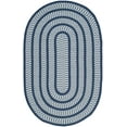 thumbnail image 2 of SAFAVIEH Braided Tanisha Bordered Reversible Area Rug, Ivory/Navy, 5' x 8' Oval, 2 of 10