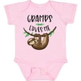 thumbnail image 3 of Inktastic Gramps Loves Me Cute Sloth and Baby Boys or Girls Baby Bodysuit, 3 of 5