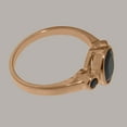 thumbnail image 4 of LBG British Made Traditional Solid 10k Rose Gold Ring with Natural Sapphire Womens Promise Ring - 33 size options - Size 4.25, 4 of 6