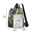 thumbnail image 3 of FORMRS Women's Travel Backpack Purse Anti-Theft Hidden Pockets Casual Shoulder Bag, Green Floral Garden, 3 of 7