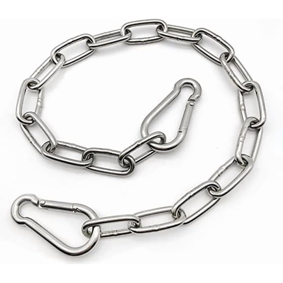 Heavy Duty Stainless Steel Chain 550LB Capacity for Punching Bags Hanging Chair Hammocks Swing Trapeze Yoga