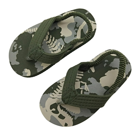 Aayomet Flip Flops With Adjustable Elastic Boys Beach Summer Toddler Girls For Kids Eva Shoes Shoes Strap Girls Flip Flop,Camouflage 8.5