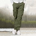 thumbnail image 2 of MKHSQHDG Male Pants Men's Camo Cargo Pants Straight Leg Drawstring Waist Long Trousers with Pockets Xl, 2 of 7