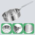 thumbnail image 3 of QJUHUNG1pc Stainless Steel Steamer with Single Handle for Cooking Pot Electric Cooker, 3 of 6