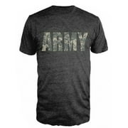 U.S. Army Camo Script Logo Men's T-Shirt (Large)