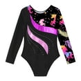 thumbnail image 4 of Alvivi Kids Girls Sequins Long Sleeve Leotard for Gymnastics Tumbling Dance Performance Competition Black 12, 4 of 5