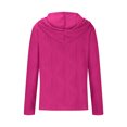 thumbnail image 4 of REUFTI Womens Casual Solid Color Long Sleeved Button Hooded Sweatshirt Tops,Sweatshirts For Women,Winter And Autumn Hoodies,Essentials Hoodie,Soft Fabric,Comfortable To Wear,Keep Warm, 4 of 6
