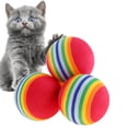 thumbnail image 3 of Pelota de tenis para mascotas 10 Uds. pelotas de juguete de arcoíris suaves ligeras para mascotas gatos perros Hugtrwg Para estrenar, 3 of 5