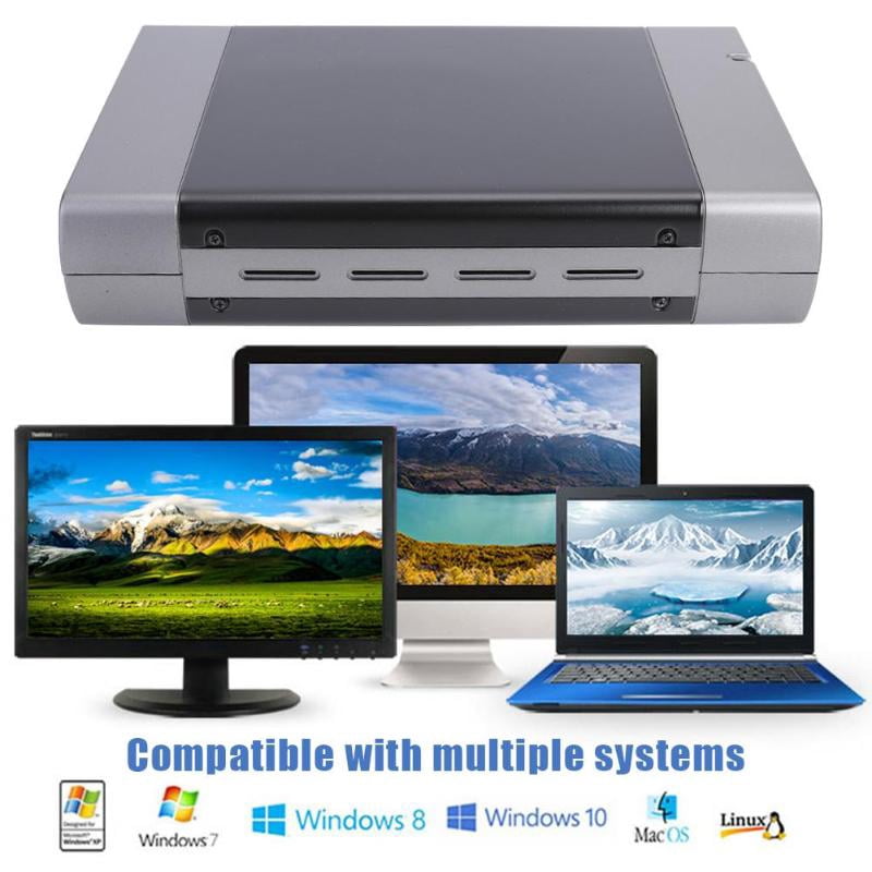 5.25 Inch Optical Drive Case USB3.0 to 3.5 inch USB Type-B SATA External HDD Enclosure Support 8T (US Adapter)