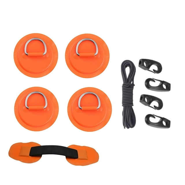 koolsoo D PVC Acier Inoxydable Multifonctionnel 2,5 M Noir Rond Cordon Élastique Orange