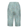 thumbnail image 4 of Puntoco Pantalones cortos casuales para mujer Pantalones cortos casuales para mujer Pantalones rectos con cordón Cintura elástica Pantalones sueltos cómodos con bolsillos, 4 of 5