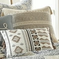 thumbnail image 2 of Levtex Home - Trevino - Decorative Pillow (20 x 20in.) - Embroidered Medallion Stripes - Grey, Beige, and White, 2 of 4