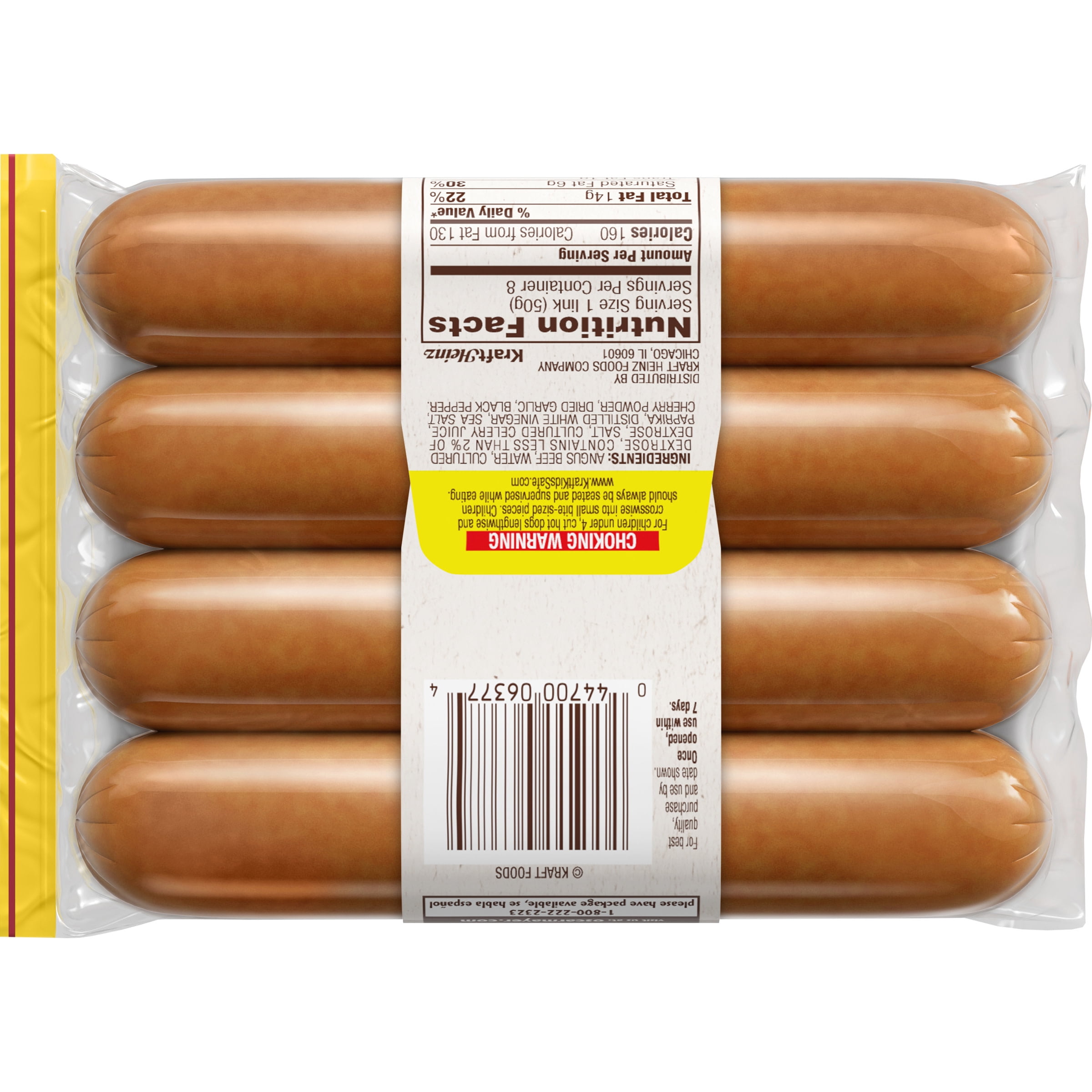 Oscar Mayer Natural Selects Angus Beef Uncured Beef Franks Hot Dogs 8 Ct Pack Walmart Com Walmart Com