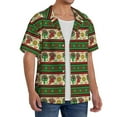 thumbnail image 2 of Easygdp Vintage Mexican Mens Short Sleeve Button Down,Cuban Shirts for Men，Men's Casual Short-Sleeved Shirt-Large, 2 of 5