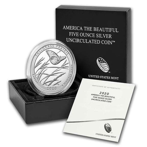 2020-P 5 oz Silver ATB Tallgrass Prairie (w/Box & COA)