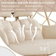 thumbnail image 6 of SWITTE Swing Egg Chair with Stand 2 Person Beige Wicker Egg Chairs Indoor & Outdoor, 6 of 8