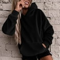 thumbnail image 2 of Womens Hoodies For Women Solid Warm Corduroy Hoodie Sweatshirt Pullover Long Sleeve With Pocket Oversized Fit Trendy Fall Color Comfortable Casual Daily Wear Pair With Jeans L Sweatshirt For Women, 2 of 9