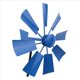 thumbnail image 4 of 2 Pieza de de Viento de Viento de Hierro de Viento Enchufable Winnower JardíN Spinner de Viento Adorno-Azul, 4 of 5