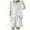 White, variant on APEXFWDT Women's Short Sleeve Pajama Sets M-3XL,Casual Cotton Linen Ruffle Shirt and Shorts with Pockets Crew Neck 2 Piece Lounge Sets