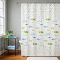 thumbnail image 5 of Ofertas Únicas 1 Pc Cortina de Ducha de Pescado Cortina de Ducha Impermeable 70.87"x78.74" Verde Azul, 5 of 5