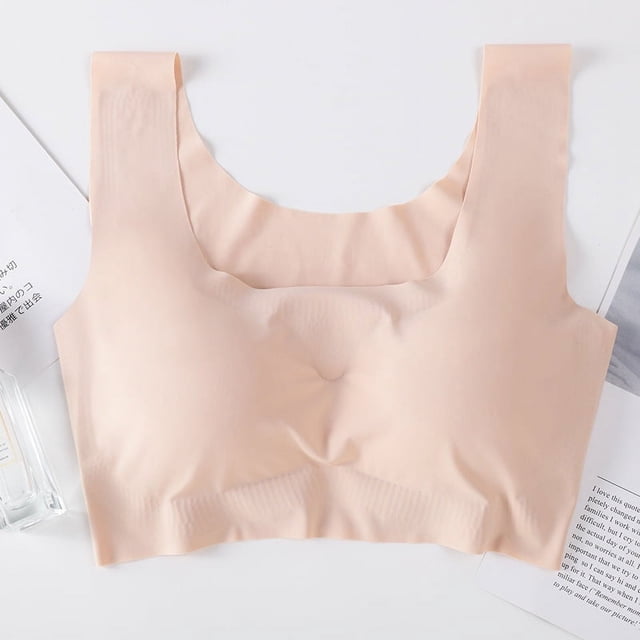 Sujetador deportivo de talla grande para mujer, ropa interior japonesa sin costuras, sin aros de acero, a prueba de golpes, para yoga
