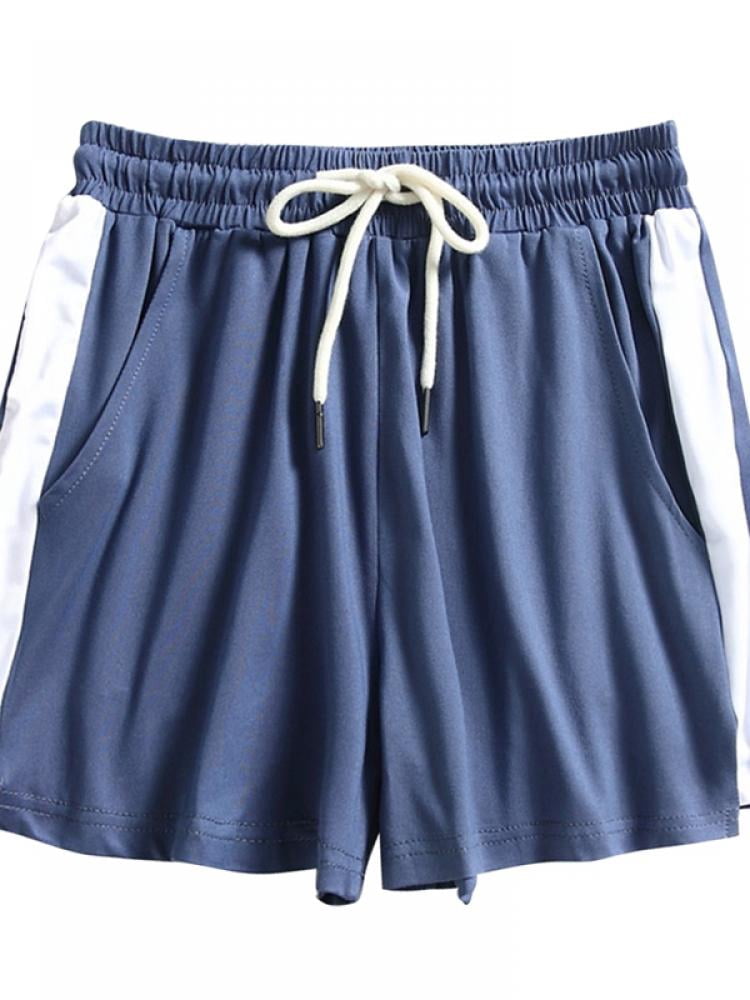 Solid Color Drawstring Shorts 