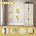thumbnail image 5 of YouTrend 70'' Farmhouse Kitchen Pantry Cabinet Storage Cabinet W/ Adjustable Shelves and Metal Handles for Living Room,Kitchen,Bathroom,Office,White, 5 of 11