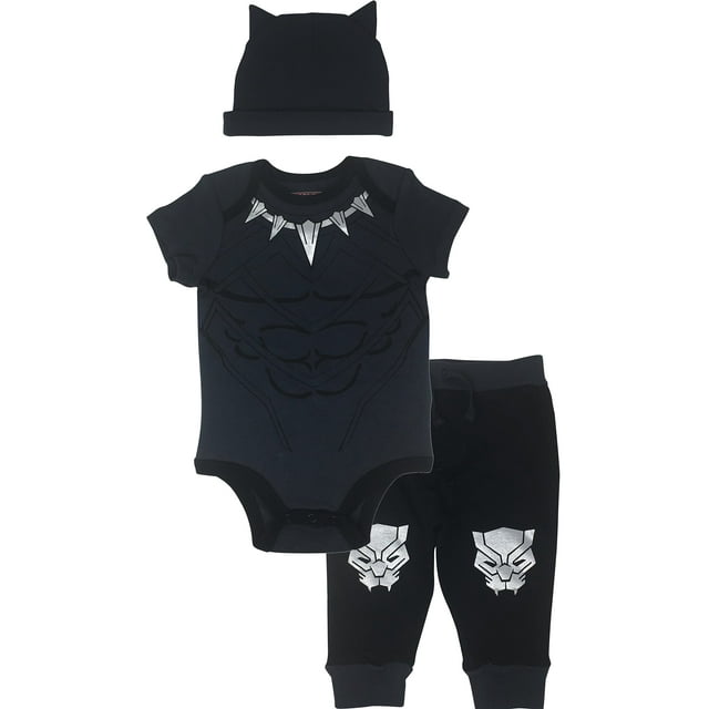 Set de ropa Marvel Avengers Black Panther para bebés recién nacidos de 0 a 3 m