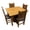 Oak, variant on Pemberly Row Arts and Crafts Solid Wood Dining Table Set in Oak