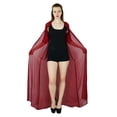 thumbnail image 2 of Bimba Women Long Maroon custom Shrug 3/4 Sleeve Coverup Georgette Maxi Top, 2 of 2