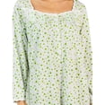 thumbnail image 4 of Casual Nights Women's Square Neck Long Sleeve Floral Nightgown, 4 of 5