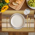 thumbnail image 4 of Vintage Yellow Wood Placemats Set of 4, Farmhouse Retro Wooden Plank Placemats for Dining Table, Place Mats for Kitchen Tabletop, Waterproof Wipeable Dining Table Mats Set, 4 of 9