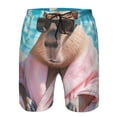 thumbnail image 3 of Fuzoiu Island Vacation Guinea Pig Print Men's Beach Shorts,Men's Swim Trunks,Quick Dry Board Shorts with Pockets,Men's Bathing Suits for Surfing, Running, and Casual Wear-X-Large, 3 of 6