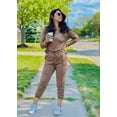 thumbnail image 2 of Conjunto de Jogger para Mujer PRETTYGARDEN Manga Larga XL Caqui Oscuro, 2 of 4