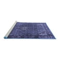 thumbnail image 2 of Ahgly Company Machine Washable Indoor Square Persian Blue Traditional Area Rugs, 8' Square, 2 of 4