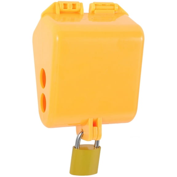Supvox Yellow Plastic Outdoor Water Faucet Lock Cover Anti-Theft Tap Protector for Garden Hose
