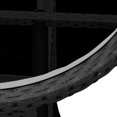 thumbnail image 5 of vidaXL 3 Piece Garden Bistro Set Poly Rattan Black, 5 of 5